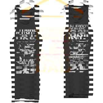 My Favorite Coastie Calls Me Dad Proud Coast Guard Dad Tank Top Tank Top | Mazezy