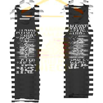 My Favorite Sailor Calls Me Niece Flag USA Family Matching Tank Top | Mazezy