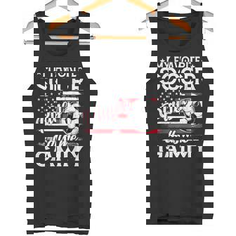 My Favorite Soccer Player Calls Me Gammy US Flag Tank Top | Mazezy