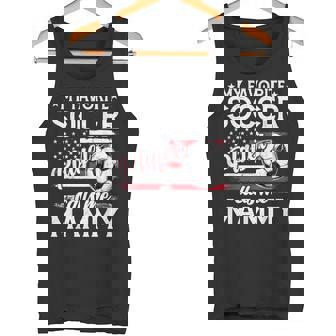 My Favorite Soccer Player Calls Me Mammy US Flag Tank Top | Mazezy
