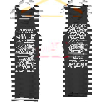 My Favorite Soccer Player Calls Me Poppie US Flag Tank Top | Mazezy