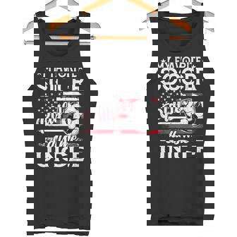 My Favorite Soccer Player Calls Me Uncle US Flag Tank Top | Mazezy