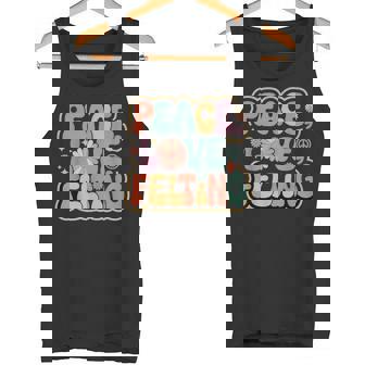 Felter 60s 70s Hippie Retro Peace Love Felting Tank Top | Mazezy