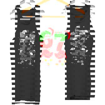 Festive 67 Christmas Meme With Santa Hats And Ornament Hands Tank Top Tank Top | Mazezy