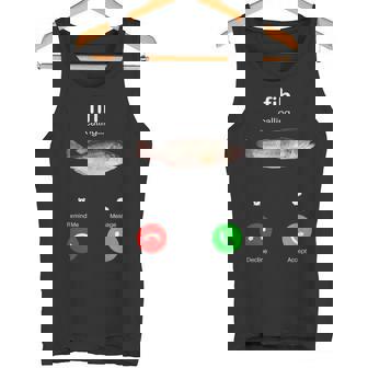 Fih Calling Me Rappeler Le Message Refuser Accepter L'appel Téléphonique Fish Débardeur e - Cadeauxyz