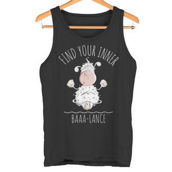 Finde Deine Innere Baaa-Lance Lustiges Yogachaf Meditation Tank Top - Geschenkecke