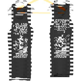 First I Drink Coffee Then I Do Summer Sandboarding Tank Top Tank Top | Mazezy