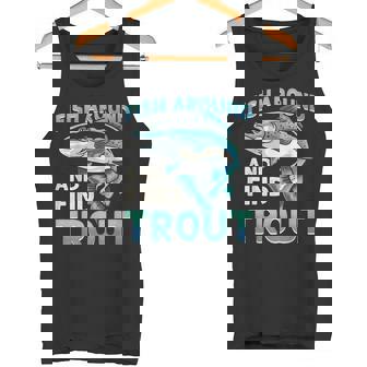 Fishing Seafood Fish Around And Find Trout Tank Top | Mazezy