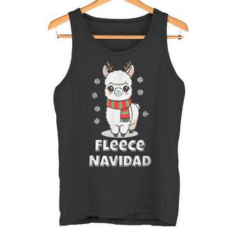 Fleece Navidad Christmas Alpaca Llama T-Shirt Tank Top | Mazezy