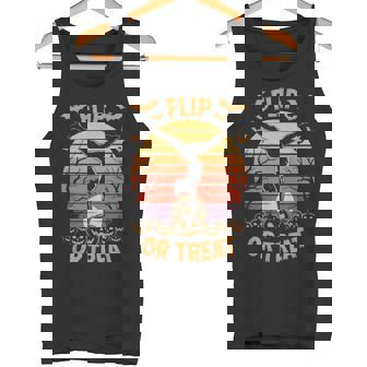 Flip Or Treat Gymnastics Halloween Costume Tank Top | Mazezy