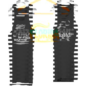 Florida Alligator Wildlife Typography Tank Top | Mazezy