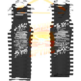 Flying Not Spying Drone Sunset Art Tank Top | Mazezy