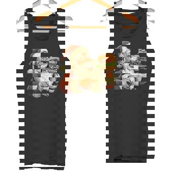 Food Santa Claus For Burger And Fastfood Lovers Tank Top | Mazezy