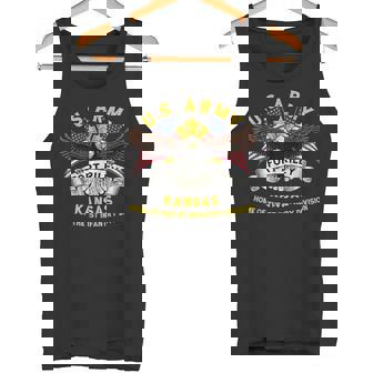 Fort Riley Kansas KS Vintage Military Base Veterans Day Tee Tank Top | Mazezy