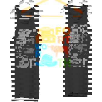 Fort Worth Texas Souvenir Men Cowboy Forth Worth Tank Top | Mazezy