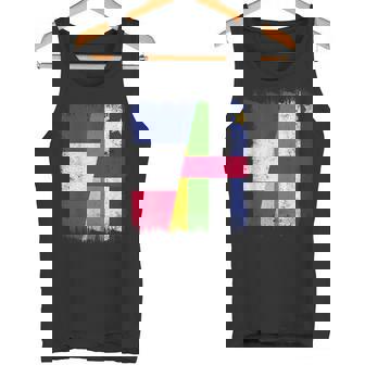 France Central African Republic Half Flag French CAR Roots Tank Top | Mazezy