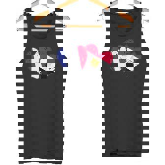 France Egypt Heart Flags French Egyptian Love Pride Tank Top | Mazezy