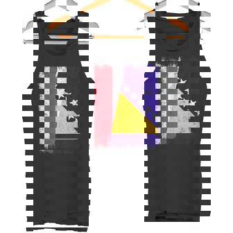 Free Belarus Bosnia And Herzegovina Half Flag Tank Top | Mazezy