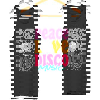 Fun Peace Love Disco Music Retro Tank Top | Mazezy