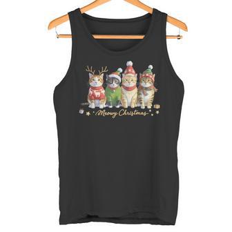 Cats Reno Luz Navidad Gato Divertido Papá Noel Gato Navidad Camiseta sin mangas - Regaloses