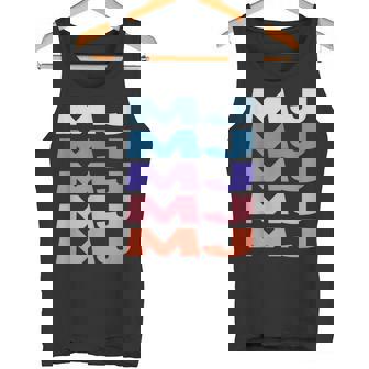 Modern Repeated Text Mj タンクトップ - Kawaiitshirt