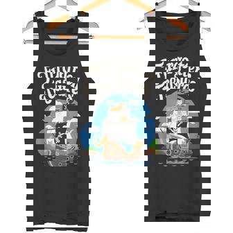 Furrgotten Treasures Pirate Cat Ship Ocean Puns Tank Top | Mazezy