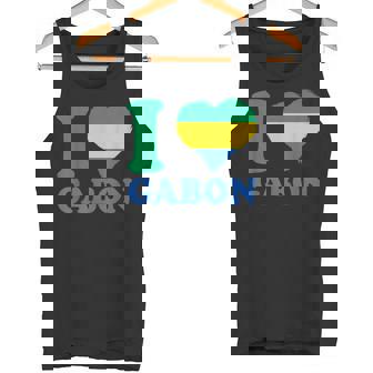Gabon I Love Gabon Gabonese Pride Heart Gabonese Roots Tank Top | Mazezy