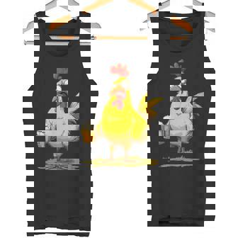 Gallo De Dibujos Animados Con Cerveza Para Los Amantes Del Pollo Del Partido Camiseta sin mangas - Regaloses