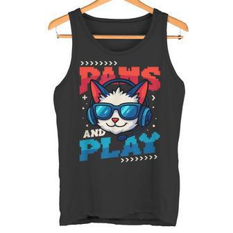 Gamer Cat Video Gaming Tank Top | Mazezy