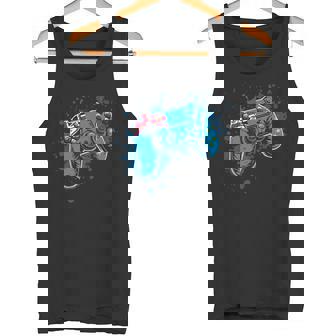 Gamer Controller With Tuvalu Flag Tank Top | Mazezy