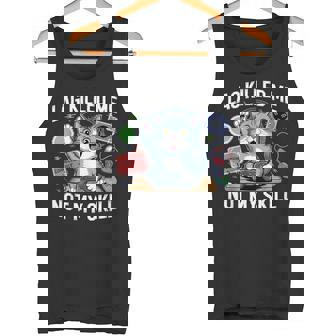 Gaming Cat Blaming Lag Cute Feline Controller Tank Top | Mazezy