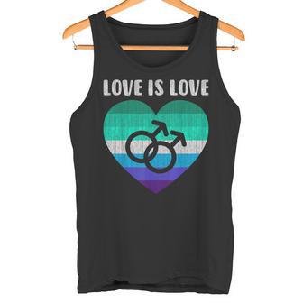 Gay Männerymbol Mit Herz Liebe Ist Liebe Tank Top - Seseable