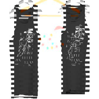 German Boxer Dog Christmas Lights Xmas Pet Animal Dog Lover Tank Top | Mazezy