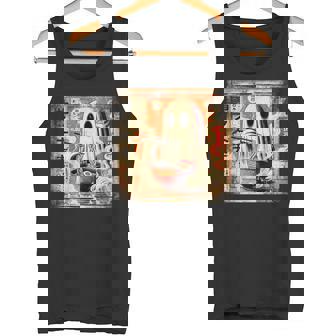Ghost Eating Ramen Urban Japan Halloween Spooky Tank Top | Mazezy