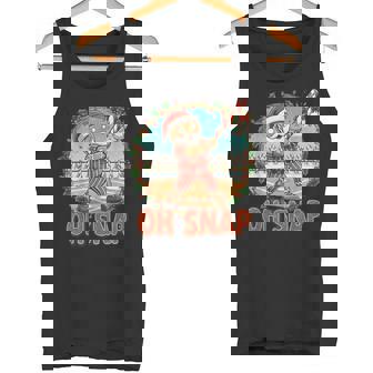 Gingerbread Santa Baseball Holiday Swing Candy Cane Tank Top | Mazezy