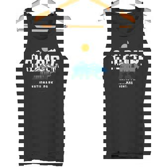 Glacier National Park Montana USA Retro Vintage Nature Tank Top | Mazezy