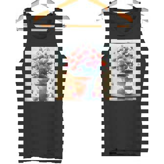 Globe Amaranth Plant In Pot Cottagecore Hearts Graphic Tank Top Tank Top | Mazezy