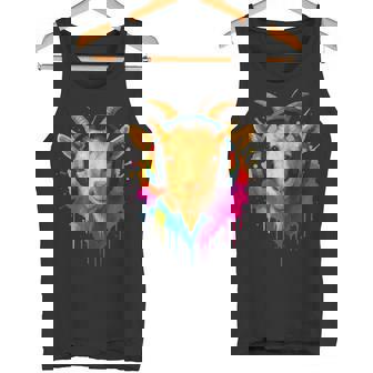 Goat With Music Headphones Tank Top - Monsterry