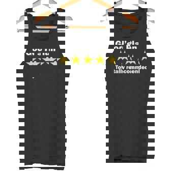 God's Plan Positive Five Star Review Christian Gospel Tank Top | Mazezy