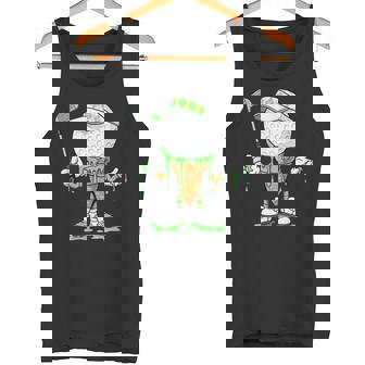 Golf Ball Ice Cream Cone Drip Graphic Tank Top | Mazezy