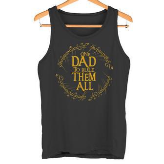 Gráfico Divertido De Fantasía Con Texto En Inglés One Dad To Rule Them All Camiseta sin mangas - Regaloses