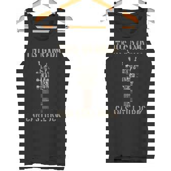 This Granda Can Still Rock On Skeleton Hand Guitar Birthday Tank Top | Mazezy