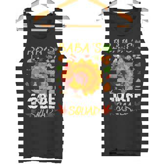 Grandpa Baba's Gobble Squad Thanksgiving Matching Tank Top | Mazezy