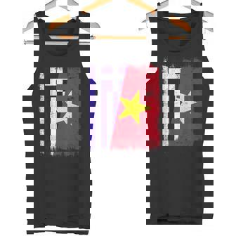 Greek Vietnam Half Flag Greece Vietnamese History Tank Top | Mazezy