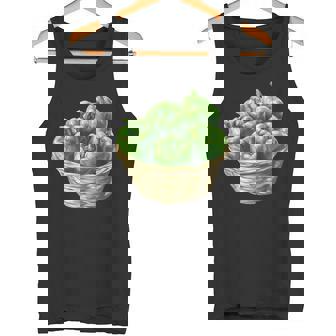 Green Bell Pepper In A Basket Tank Top | Mazezy