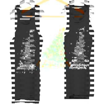 Group Guinea Pig On Xmas Tree Damage Matching Animal Lover Tank Top | Mazezy