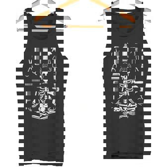 Hair Stylist Skeleton Hairdresser Tools Art Tank Top | Mazezy