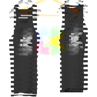 Haiti Ayiti Haitian Jamaica Jamaican Mixed DNA Flag Day Tank Top | Mazezy