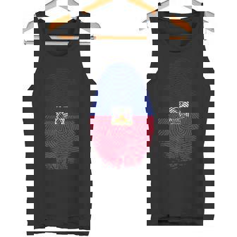 Haiti Flag Fingerprint Haitian For Haitians タンクトップ - Kawaiitshirt