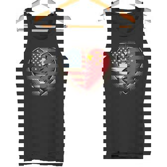 Half American Chinese Roots USA China America Tank Top Tank Top | Mazezy